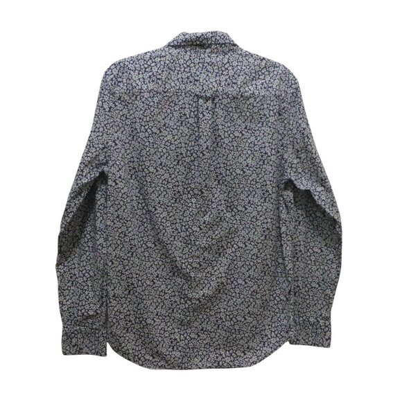 American Eagle Blue Floral Seriously Soft Classic Fit Button Up Shirt Mens Small - Picture 2 of 6